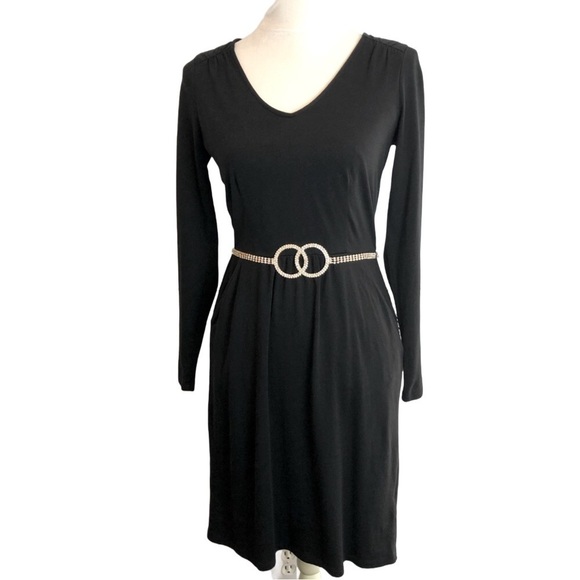 Boden Little Black Dress w/ Pockets (belt not included) 4 - Picture 1 of 7